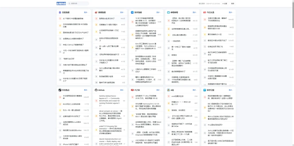 全网今日热榜源码1.0-吾爱技术网